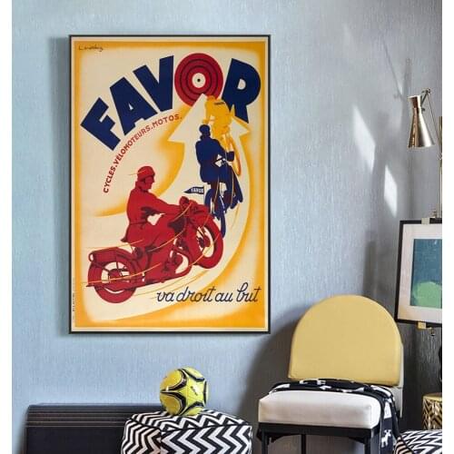 Vintage Car Poster Favor Racing Poster Painting Canvas Print Nordic Home Decor Wall Art Picture For Living Room Frameless