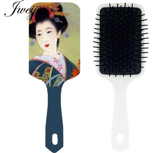 Youhaken Japanese Women Geisha Photo Massage Comb Tangle hair brush Scalp Hair Care Tool cepillo pelo