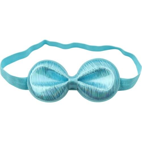 1 Piece Glitter Headbands Glossy PU Hairbow Birght Color Decoration Hairbands Head Bandschildren Girls Headwear Hair Accessories