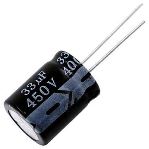 450V33uf volume 16x25mm aluminum electrolytic capacitor 5pcs