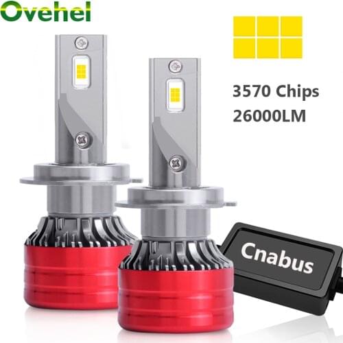 OVEHEL Car Headlight H4 26000LM 80W CANBUS LED Headlight H7 H1 H8 H9 H11 9005 HB3 9006 HB4 6000K Auto Headlamp Fog Light Bulbs