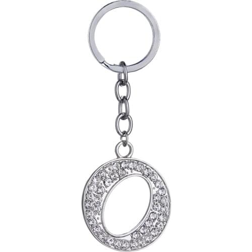 O P Q R S T U V W X Y Z crystal keychains Uppercase letters of the alphabet key holder fashion car key finder