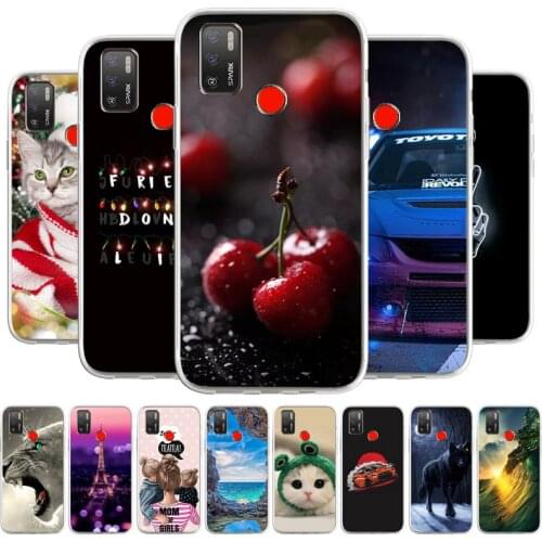 DIY Painted Case For Tecno Spark 5 Air Case Silicone Fundas On Tecno Spark 6 Air 6.95 inch Luxuxy Shockproof Soft TPU Back Cover