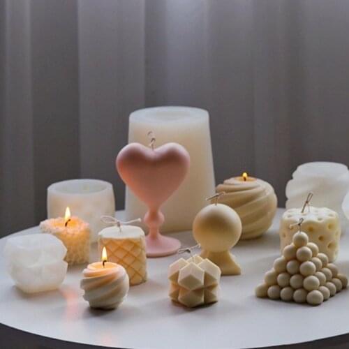 DIY Creative Geometry Silicon Candle Mold Pyramid Aromatic Candle making Epoxy Resin Soap Mold Gifts Craft Supplies Home Decor