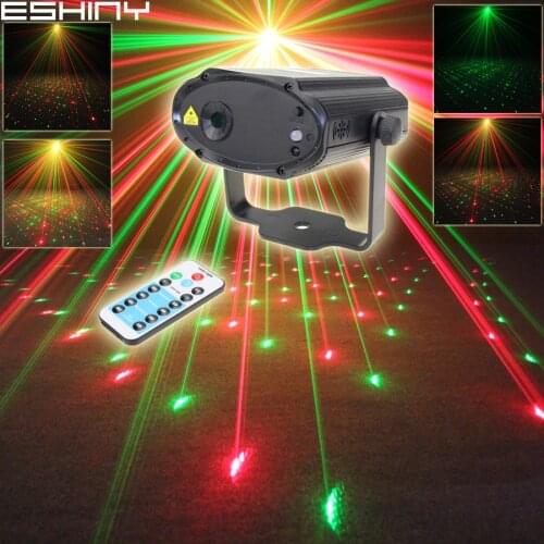 Mini Laser Projector Remote Full stars pattern Light DJ DJ Environment dance Disco bar Party Xmas effect Stage Lights Show B34D4