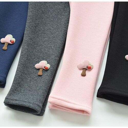 Girls leggings with velvet trousers autumn baby warm trousers thickening children girls pants