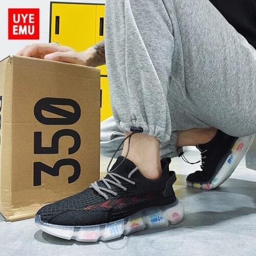 UYEEMU 2021 New Summer Shoes Mens Breathable Thin Section Increase All-Match Sports And Leisure Running Shoes Size 39-44 #E30