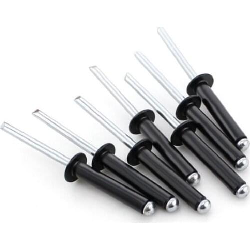 New 50pcs 3.2 *9 Aluminum core pulling rivets Black decorating nails