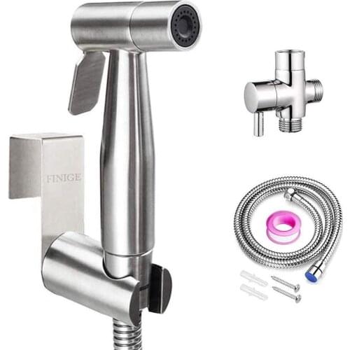 New Handheld Bidet Sprayer For Toilet Cloth Diaper Portable Pet Shower Toilet Stainless Steel Water Sprayer Toilet Attachment