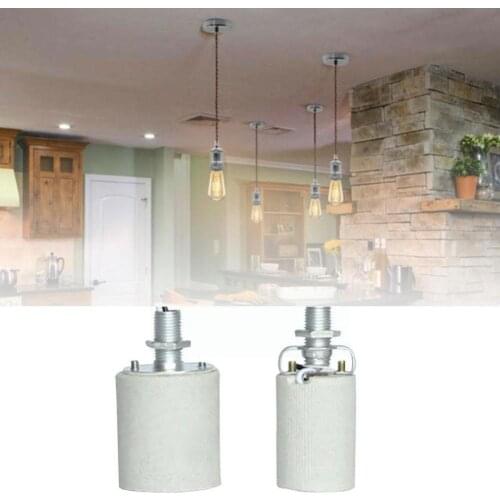 Lamp Holder Base Ceramic Screw Durable Round Home Use With Easy Socket Resistant Heat Install Adapter E27 E14 For Bulb Cabl N4b3