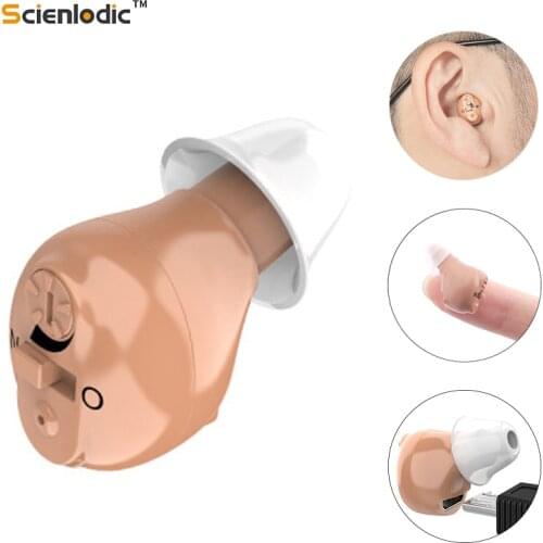 CIC Rechargeable Hearing Aids Invisible Hearing Device Mini Hearing Aid for The Elderly Deaf Hearing Aids Hearing Amplifier