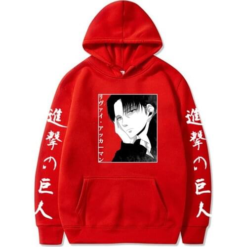 Anime Attack on Titan Hoodie Levi Ackerman Pullover Tracksuits Tops Spring Fall Clothes Streetwear Attack on Titan Kids Hoodies