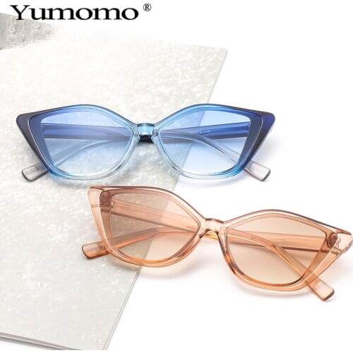 Unique Gradual Cat Eye Sunglasses Multicolor Gradient Lens Frame Brand Designer Sun Glasses Women Unique Ladies Shades UV400