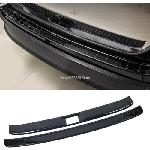 Exterior Accessories For Toyota Highlander 2018 Stainless steel Rear Guards Rear Bumper Trunk Fender Sill Plate Cover Molding