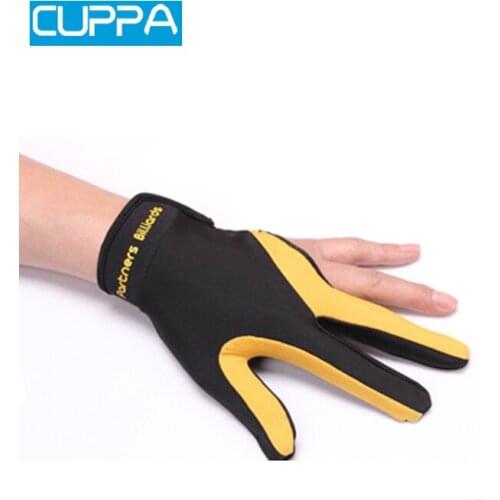 High Quality Red And Yellow Color Three Fingers Billiard Pool Gloves Snooker Glove Billiard Accessories China 2017