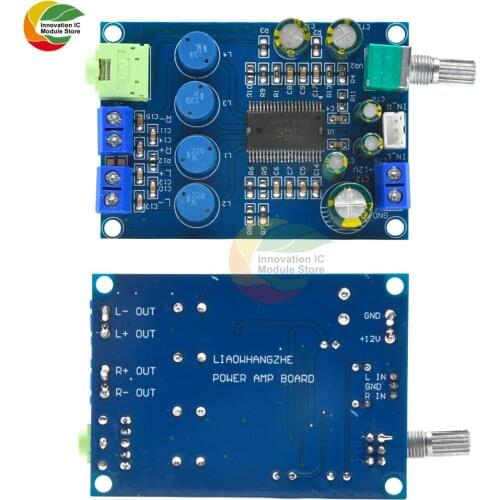 YDA138-E Audio Amplifier DC 12V Digital Amplifier 10W+10W Dual Channel Digital Audio Board with Rotary Potentiometer for YAMAHA