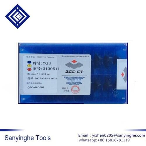 YG3 3130511 20pcs/lots cnc carbide Milling machine clamped triangular inserts cnc balde lathe tool cnc tools