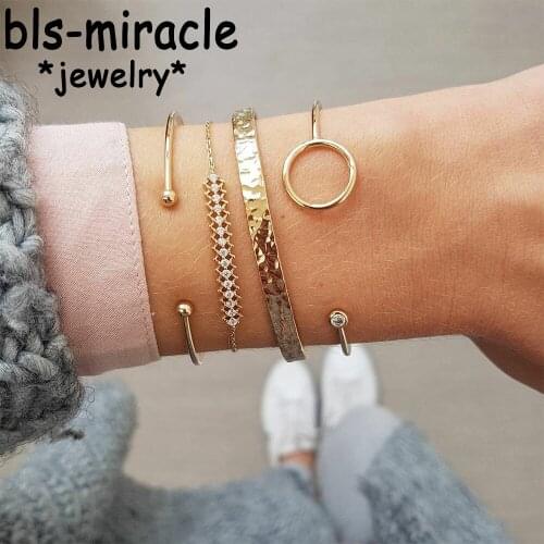 YC-UPGO Cute Tassel Beads Charm Bracelets Set For Women Girls 2018 Boho Fashion Heart Geometric Bracelet Jewelry Party Gift
