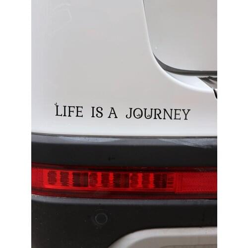 ZTTZDY 19CM*2CM Life Is A Journey Vinyl Nice Quality Car Sticker Decal Black Silver ZJ2-0076