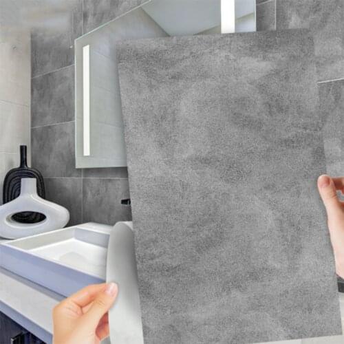 Gray Cement Self-Adhesive Floor Stickers 30x60cm Waterproof Bath Kitchen Stairs Tile Peel & Stick Wall Sticker