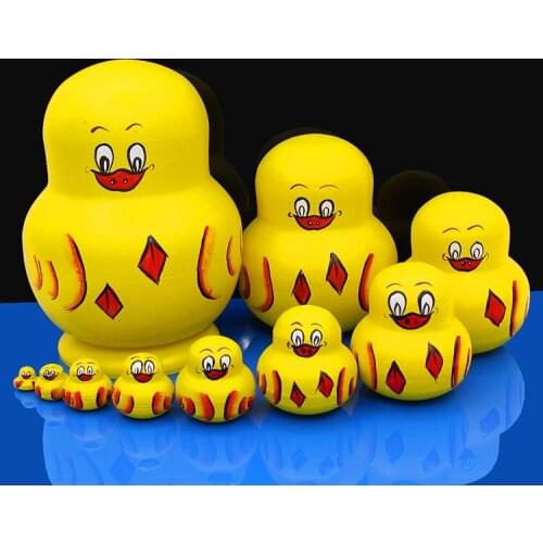 10 Layer Wooden Russian Nesting Dolls High Quality Dry Basswood Ethnic Matryoshka Dolls Toys For Education Decor Gifts