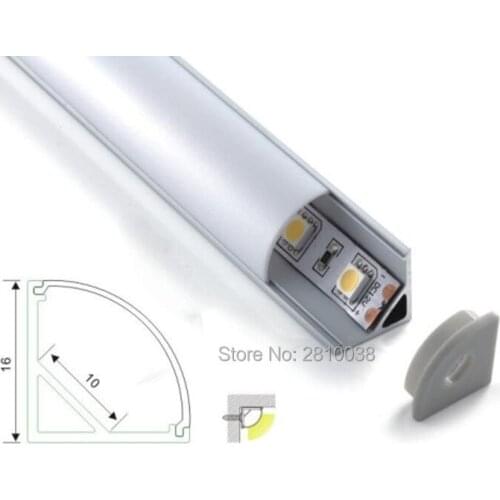 10 x 2M Sets/Lot V shape led strip aluminum channel and 60 degree angle led aluminum profile for Cabinet or wardrobe led light