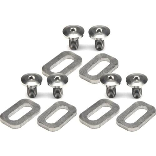 12Pcs Titanium Alloy Bicycle Mountain Bike Pedal Cleat Bolts Spacer for Look Bicycle Accessories Replacement Parts
