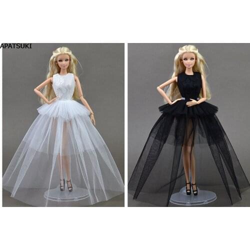 2pcs/lot Fashion Doll Dresses For Barbie Doll Evening Gown Handmade Lace Wedding Dress Clothes For Barbie For 1/6 BJD Doll Gifts