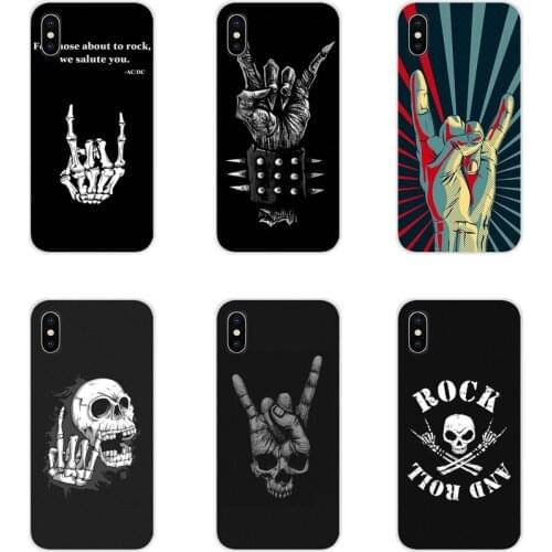 Accessories Phone Shell Covers For Huawei Y5 Y6 Y7 Y9 Prime Pro GR3 GR5 2017 2018 2019 Y3II Y5II Y6II Rock roll skull