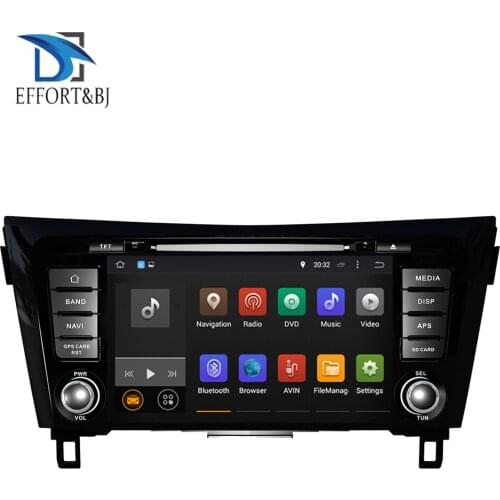 2 DIN Android 9.0 Car DVD Player GPS navigation for Nissan X-TRAIL/Qashqai/Dualis/Rouge2013-2019Tape Recorder Head unit GPS NAVI