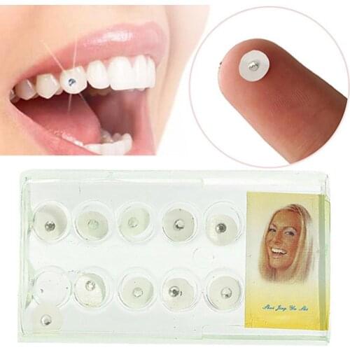 10Pcs/Box 2mm Shiny Imitation Crystal Oral Dental Teeth Tooth Jewelry Ornament