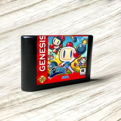 Bomber - USA Label Flashkit MD Electroless Gold PCB Card for Sega Genesis Megadrive Video Game Console