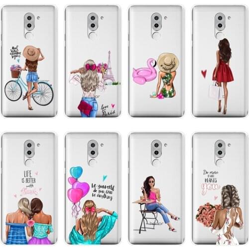 For Huawei Honor 6A 4C 5C 6C Pro Case Silicone Soft Aesthetic Black Girl Back Cover For Huawei Honor 4X 5A 5X 6 6X Phone Case