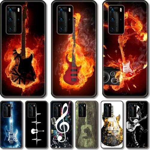 Cool guitar Phone Case For Huawei Honor 20 10 9 8 N Pro Lite A C RU black cell shell