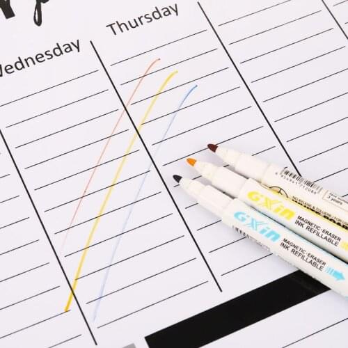 K5DB Weekly Planner Soft Magnetic Whiteboard Fridge Magnets Drawing Message Board Remind Memo Pad Calendar