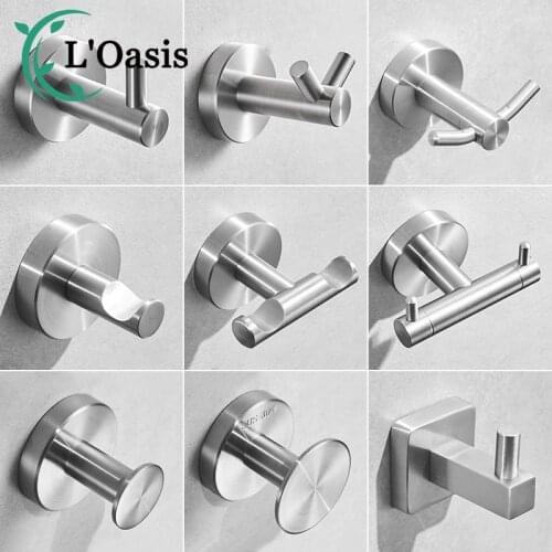 Hooks for Bathroom Stainless Steel Coat Hook Rustproof Hook Hanger
