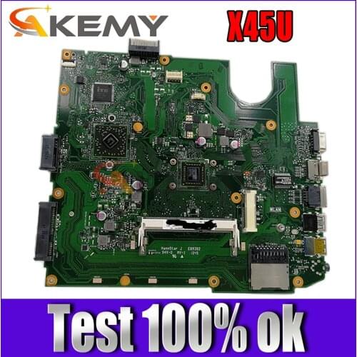 Akemy X45U MAIN_BD._C60 2 Cores CPU REV 2.1 MainBoard For ASUS X45U A45U Laptop Motherboard