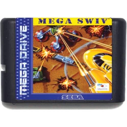 Mega Swiv PAL-EU 16 bit MD Game Card For Sega Mega Drive