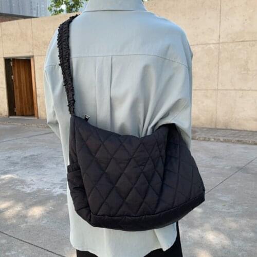 Fashion Soft Canvas Lace Pleated Shoulder Bag for Women Casual Messenger Bags Ladies Female Elegant Large Capacity Tote Handbags