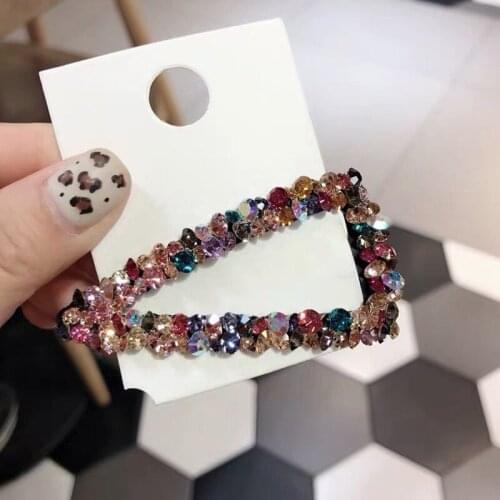 QCOOLJLY Fashion Girl Hair Claw Geometric Imitation Pearl Hairpin Crab Heart Shape Crystal Hair Clips Hair Accessories for Women