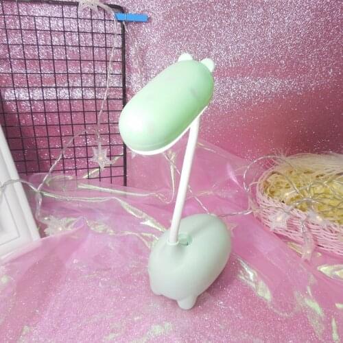 Cartoon Lamp Children Cute Elk Small Night Lamp Animal Simple Charging LED Desk Lamp Learning Bedroom Bedside Table Lamp Gift