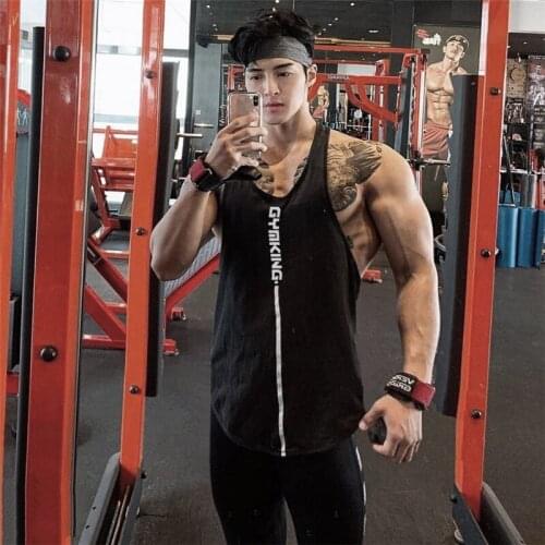 2020 New Men Summer Fashion Sleeveless Shirts Vest Undershirts Casual Loose Clothing Male Fitness Tank Tops muscle men Gyms top