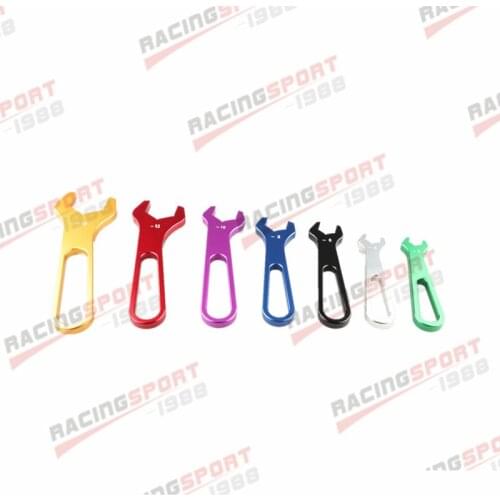 AN3 4 6 8 10 12 16 AN ALUMINUM FITTING WRENCH SET SINGLE ENDED SPANNER 7PC