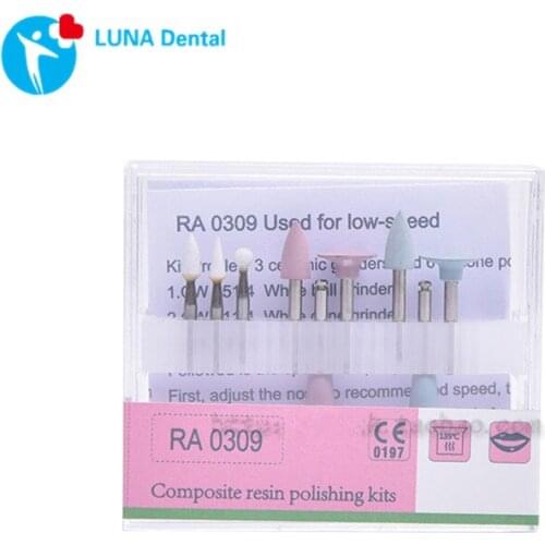 Teeth Whitening Kits Dental Composite Polishing Kit Light Cure Resin RA0309 Used For Low Speed Contra Angle Handpiece 9pcs/kit