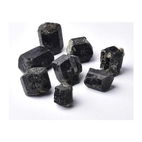 Natural Black Tourmaline Gravel Raw Gem Stone Ore Radiation Protection Craft