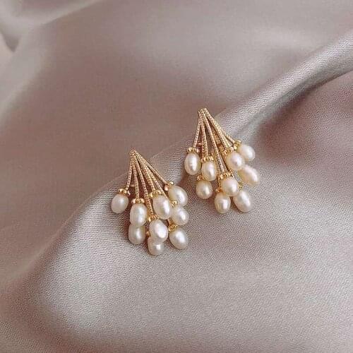 New Korean Fashion Baroque Pearl Clip on Earrings Without Pierceing Temperament Personality Ear Clips For Women Jewelry Gift