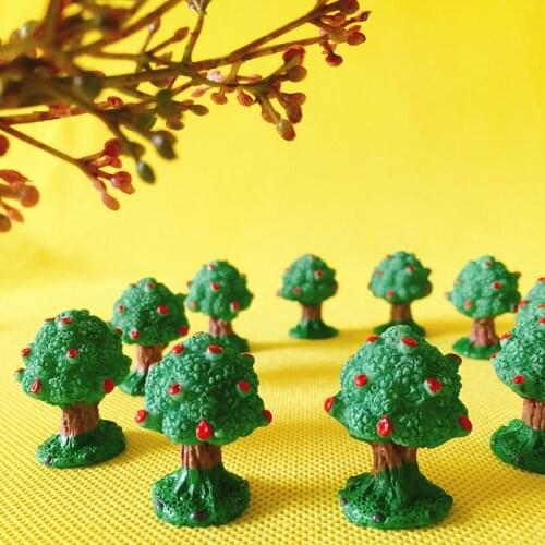 Wholesale 10 Pcs/mini trees/fairy garden gnome/moss terrarium home decor/crafts/bonsai/bottle garden/miniature/home decor