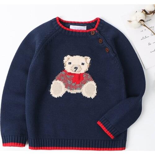Autumn Baby Boys Girls Knitting Clothes Spring Kids Cartoon Pullovers Tops Baby Boys Girls Pullover Baby Girls Boys Sweaters