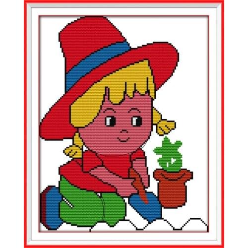 Diligent baby cross stitch kit 14ct 11ct count print canvas stitching embroidery DIY handmade needlework