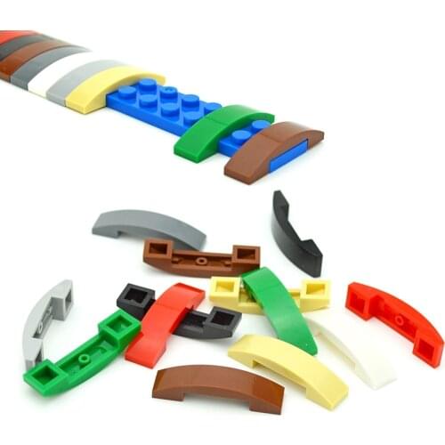 Assembles Particles Compatible with 93273 Slope Curved 4x1 Double Hyperboloid Building Blocks DIY Bricks Special MOC Parts